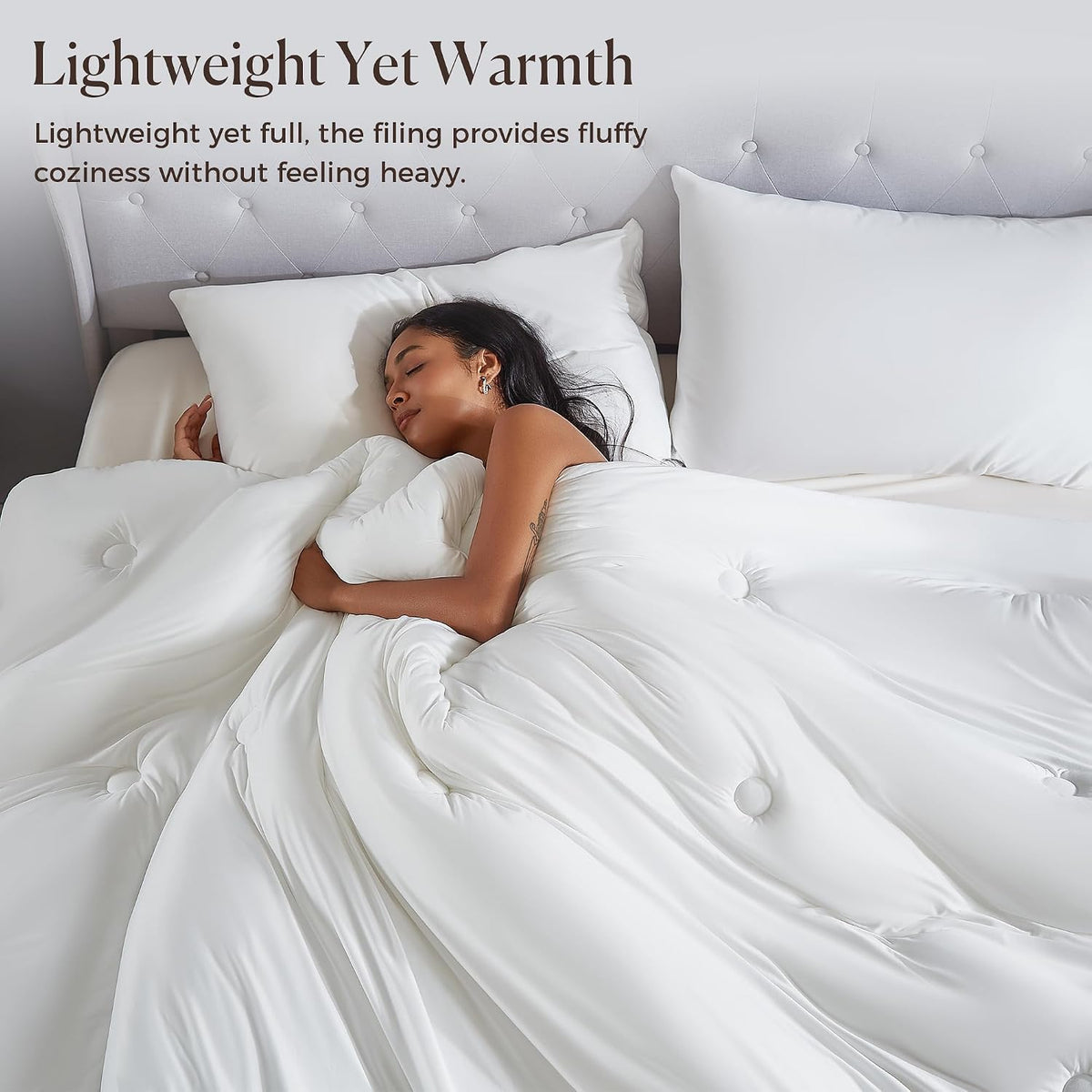 Marshmallow Comforter Full/Queen-king/cal-king Size, Extra Fluffy Cloud Soft Down Alternative Duvet Insert - Hypoallergenic Double-Stuffed Quilted Bed Comforter - All-Season Cooling Lightweight