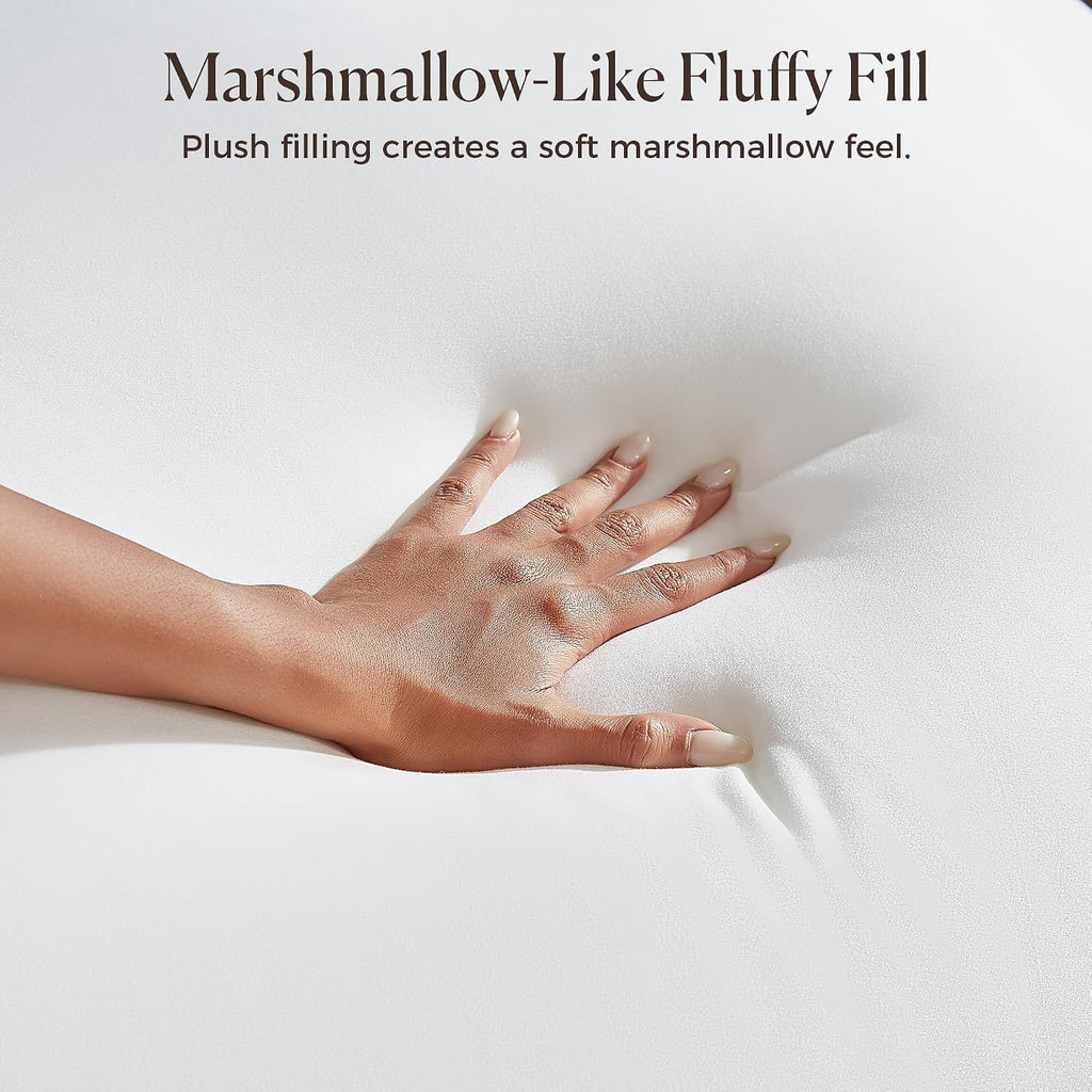 Marshmallow Comforter Full/Queen-king/cal-king Size, Extra Fluffy Cloud Soft Down Alternative Duvet Insert - Hypoallergenic Double-Stuffed Quilted Bed Comforter - All-Season Cooling Lightweight